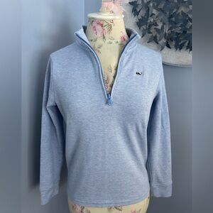 Vineyard Vines Women's Light Blue 1/4 Zip Top